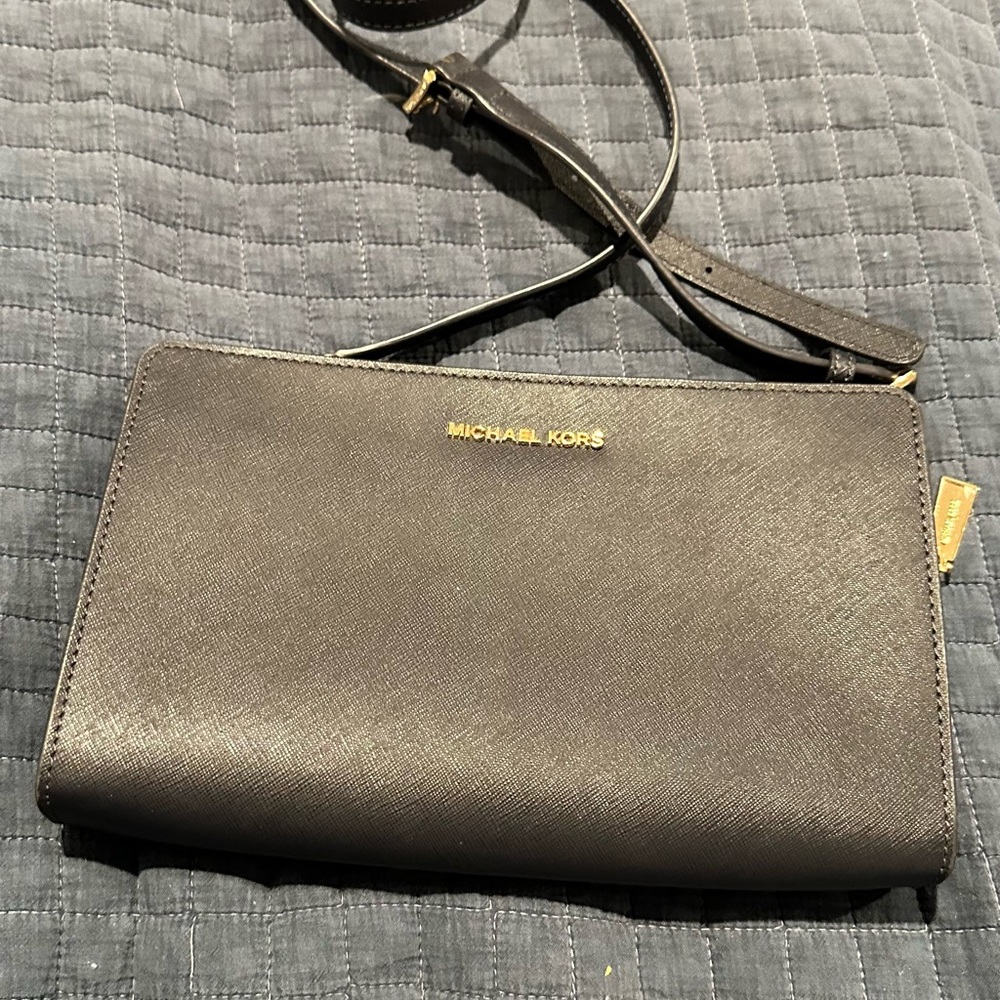 Michael Kors Black Leather Crossbody